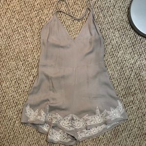 Tobi grey open back romper